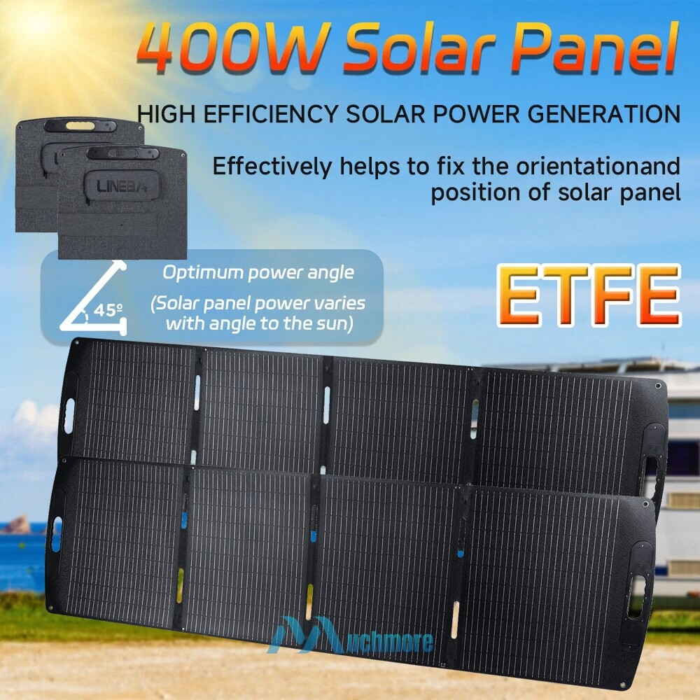 Solar Panel 400W 200W 100W Portable Foldable Solar Charger for RV Camping Home