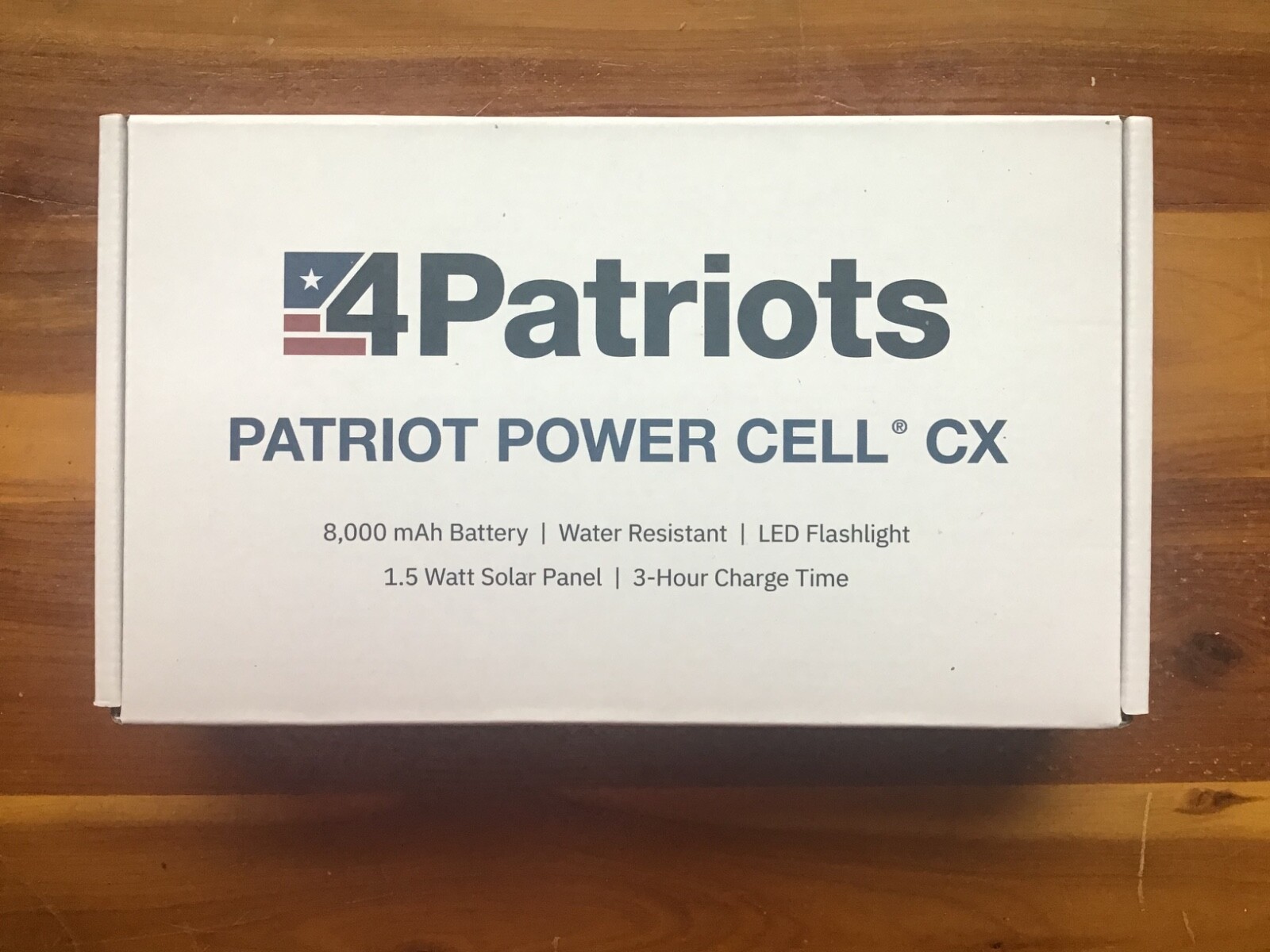 Genuine Patriot Power Cell USB Solar Charger 4Patriots Brand NEW IN BOX.