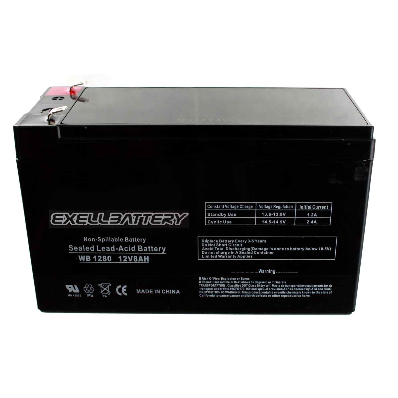 PEG PEREGO 12 VOLT 7 AH 8 AH SLIM BATTERY Compatible With ***NEW*** 12v 7ah 8ah