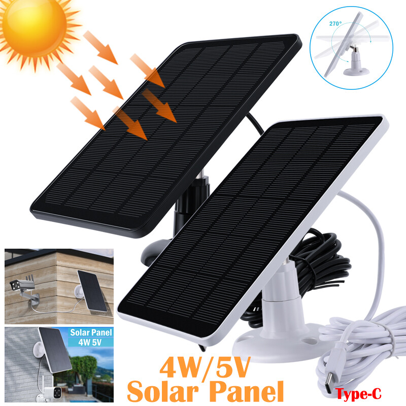 Panel Solar para Camara de Seguridad Cargador Solar Portatil con Puerto A tipo C