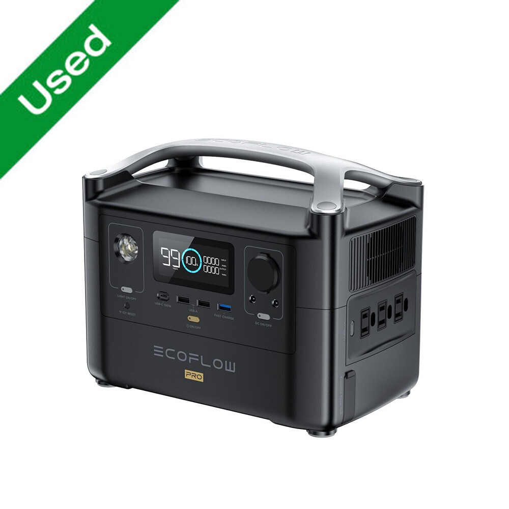 EcoFlow 720Wh 600W Portable Power Station RIVER Pro Solar Generator Used