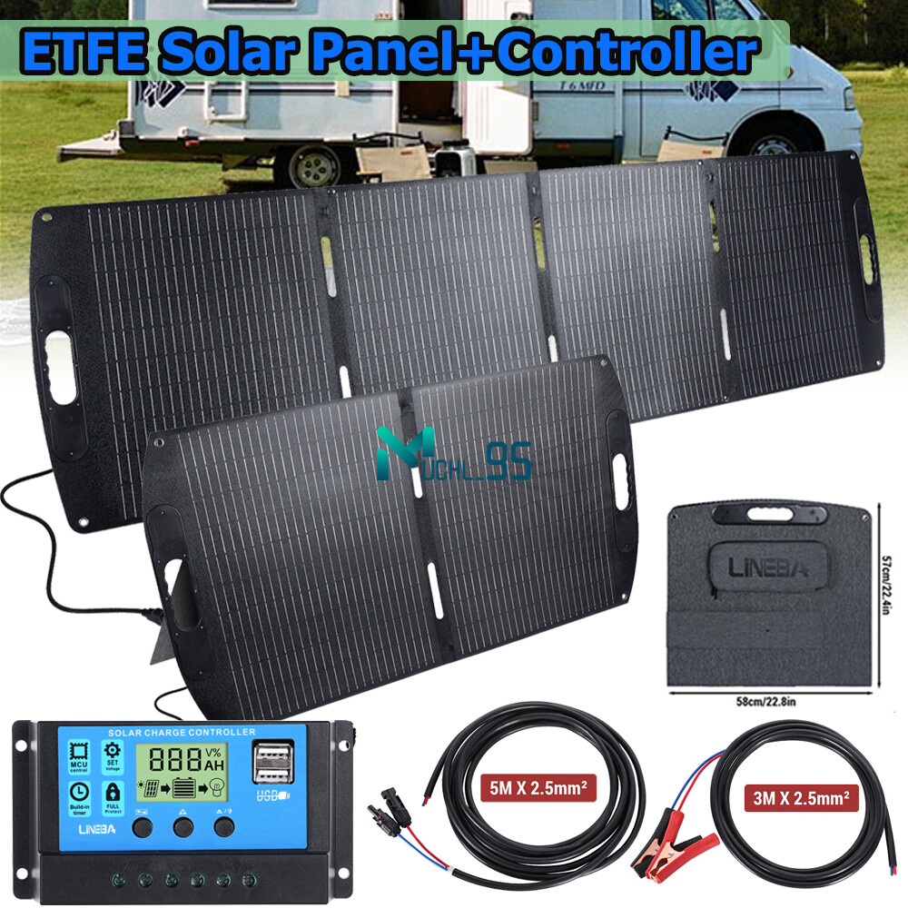 200W 100W Portable Solar Panel Foldable+Solar Charge Controlle for Power Station