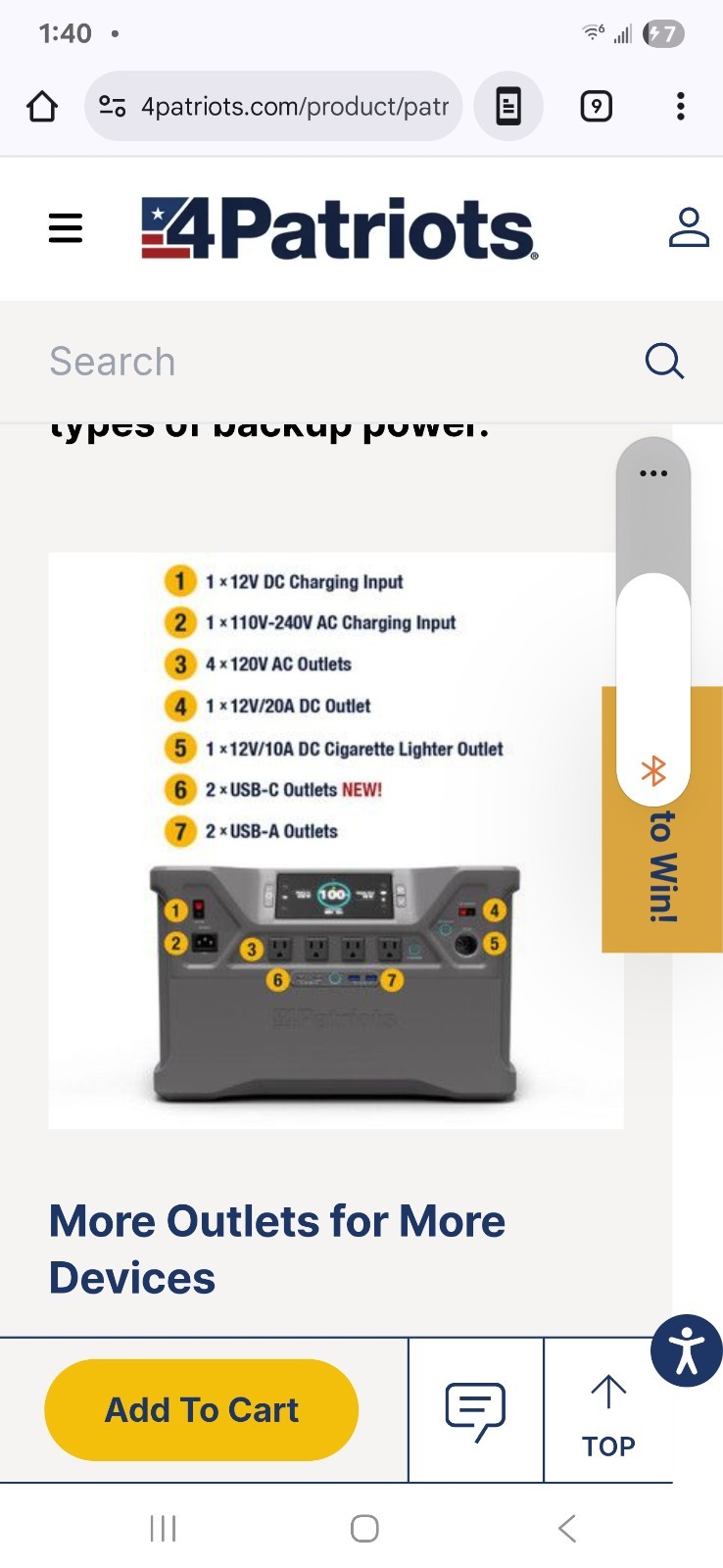 Patriot  2000X Solar Power Generator Brand new just generator