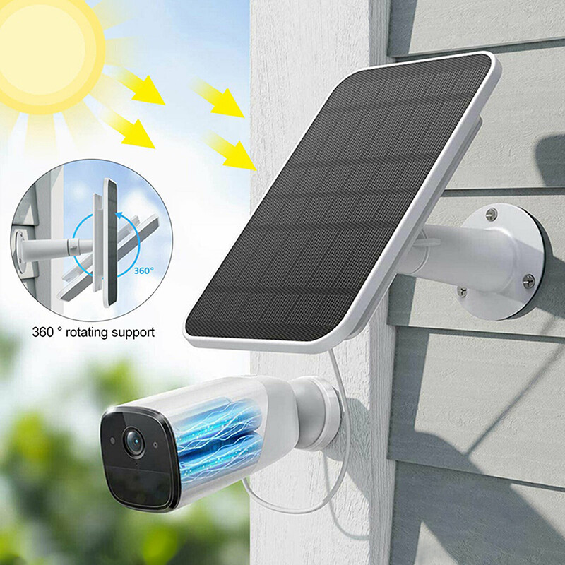 Waterproof Solar Panel Kit For Arlo Essential Spotlight Camera Doorbell Charger