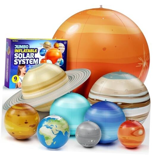 Inflatable Solar System Planets for Kids – Science Toys – Boys Room Decor