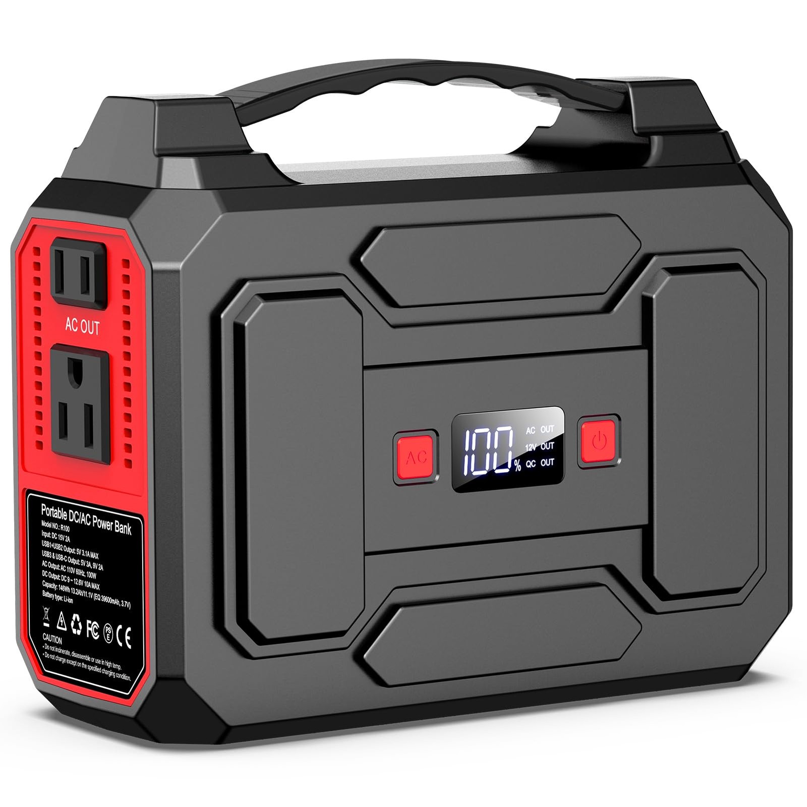 Portable Power Station 1200W 1050Wh Solar Generator Backup