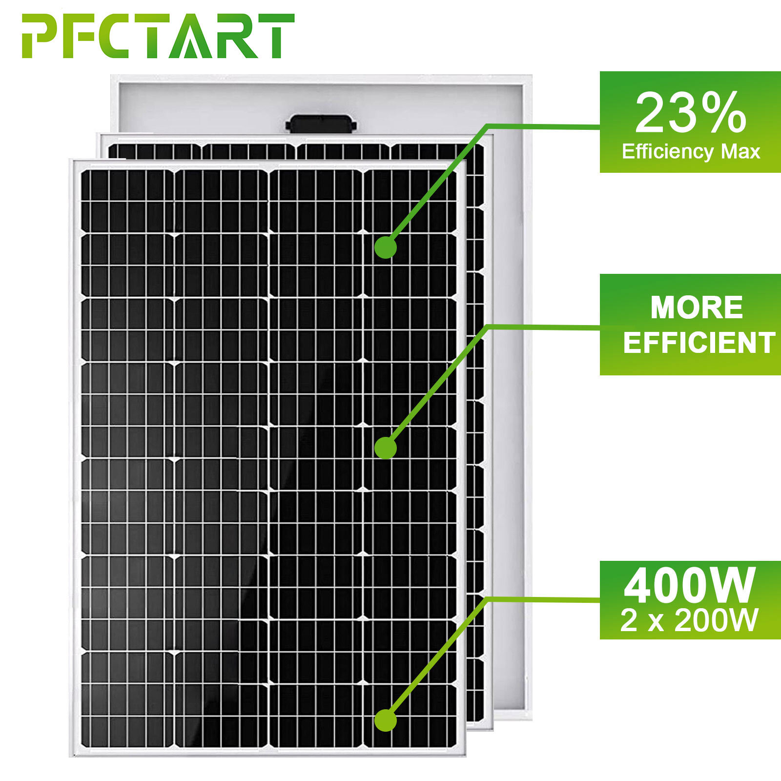 400W 12V Solar Panel Mono High Efficiency PV Module for RV Home Caravan Camping