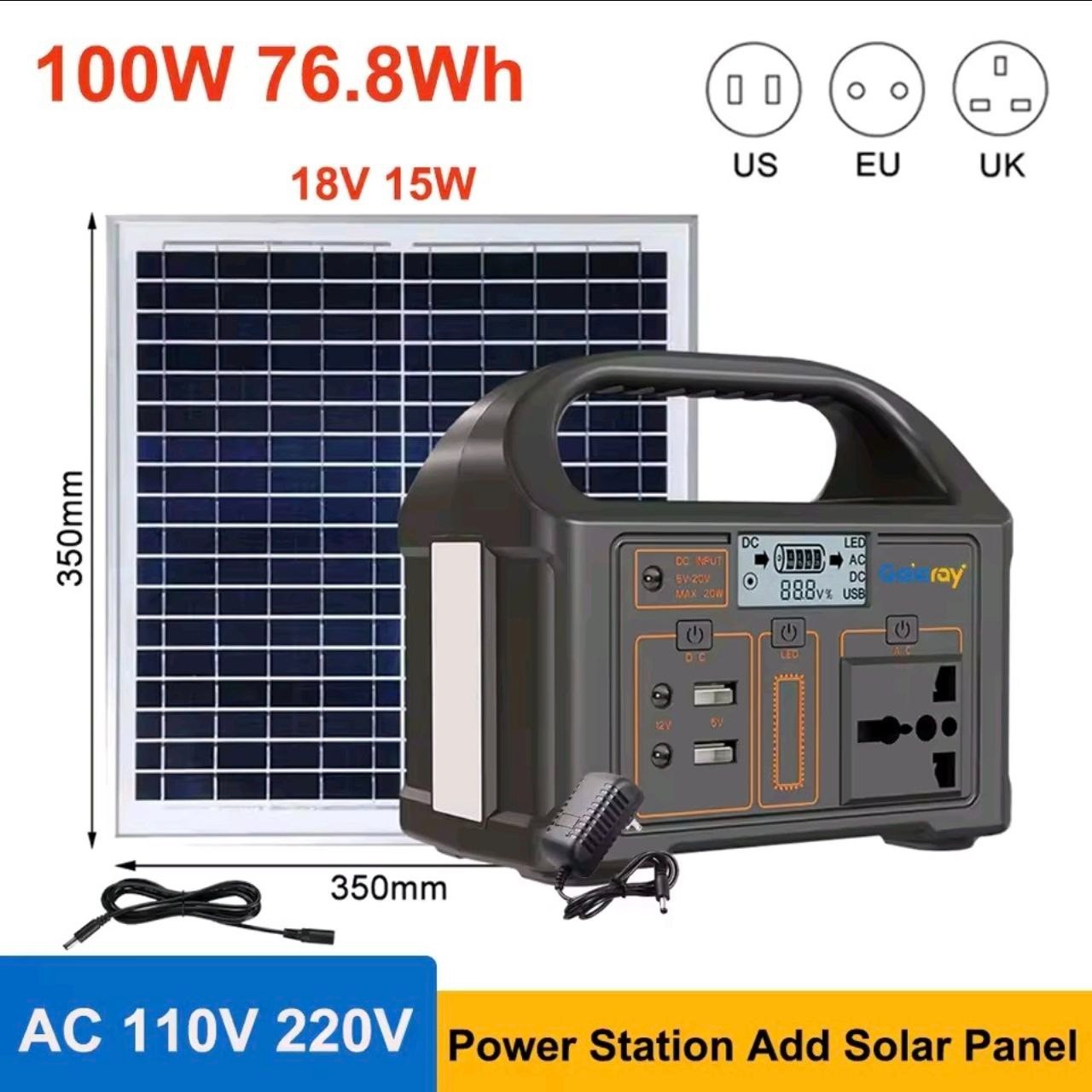 300W 500W Portable Power Station Solar Generator 460Wh Batteries 110V 220V