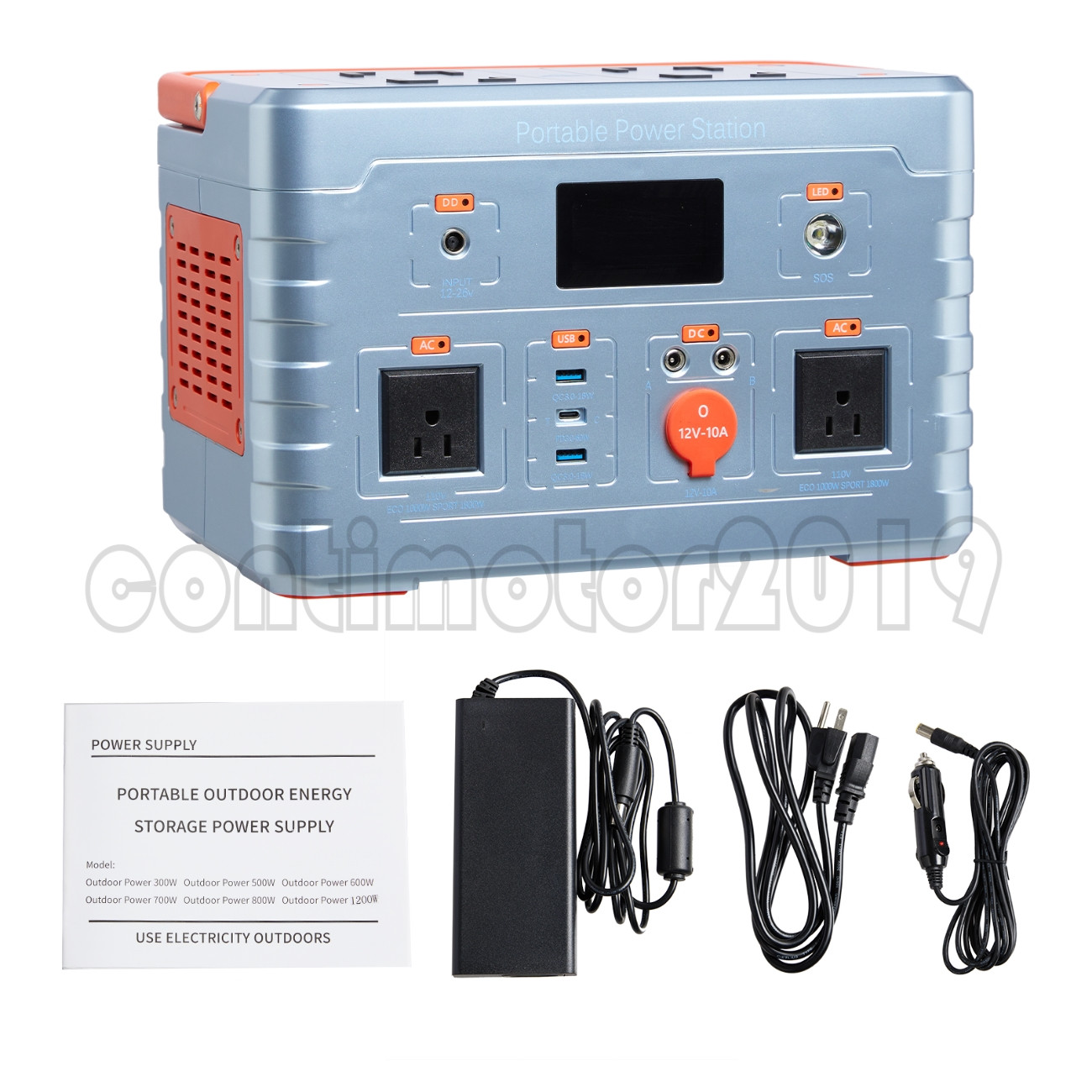 1200W Portable Power Station Battery Powered Solar Generator Camping Travel