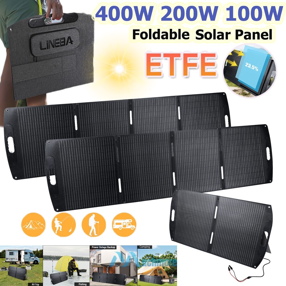 400W 200W ETFE Solar Panel Blanket Portable Solar Suitcase for RV Camping Home