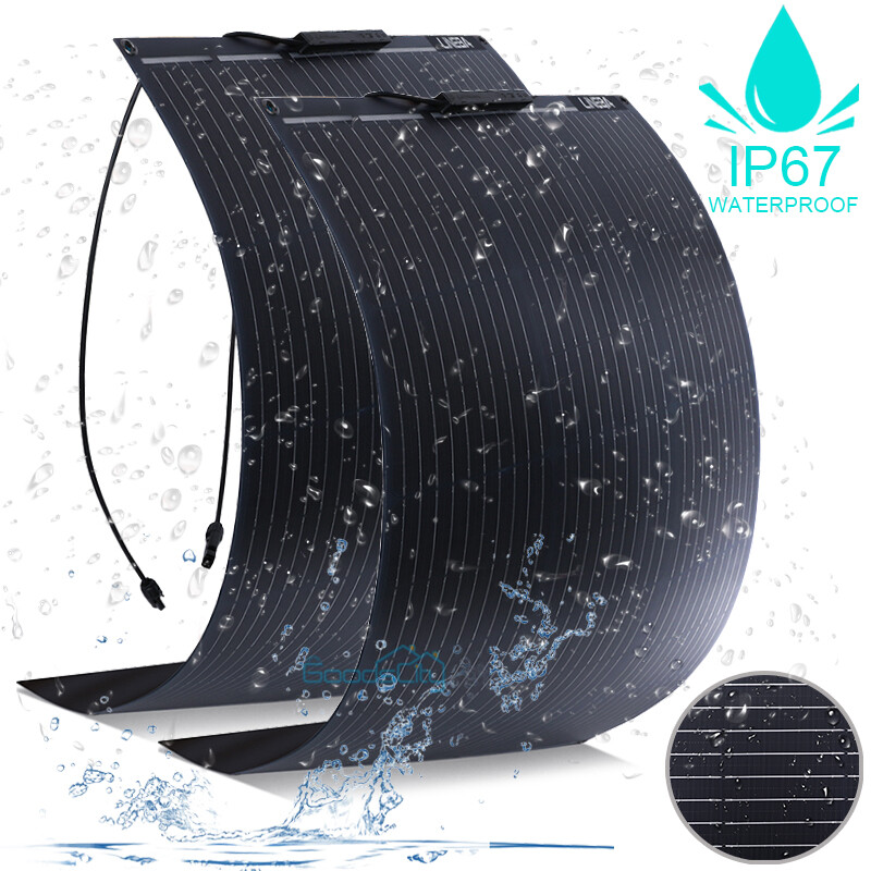 200W 400W Flexible Solar Panel 18V Mono Home RV Rooftop Camping Off-Grid Power