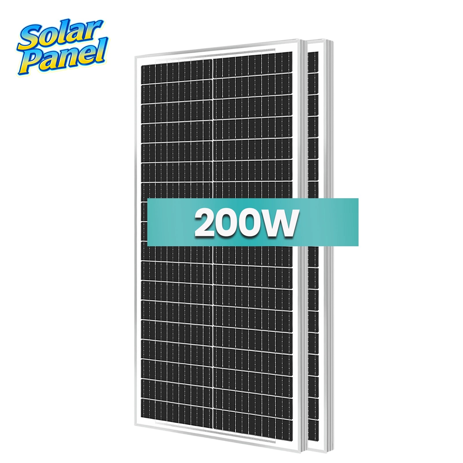 2PCS 100W Solar Panels 12V Mono N-Type Monocrystalline Off Grid RV Caravan Boat