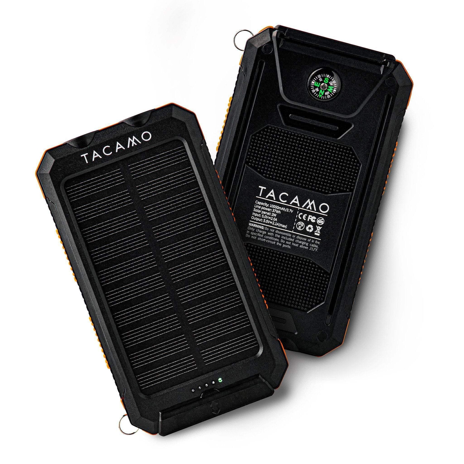 TACAMO Solar Power Bank, USB Rechargeable