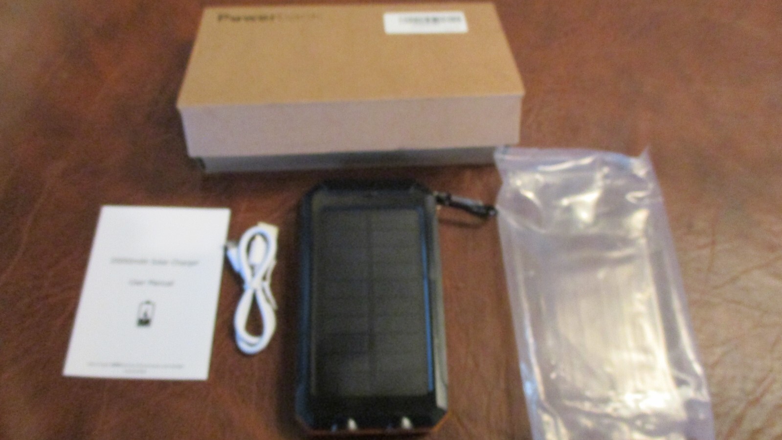 Solar Charger 20000mAh, Portable Power Bank External USB Battery Pack Flashlight