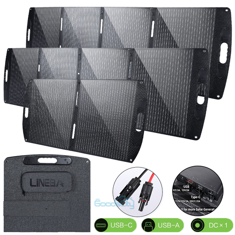 Solar Panel Kit Portable Foldable 200W 400W for Power Station, High Efficiency