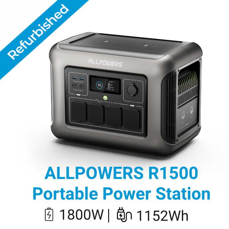 ALLPOWERS R1500 1152Wh Portable Power Station Generator Certified Refurbished