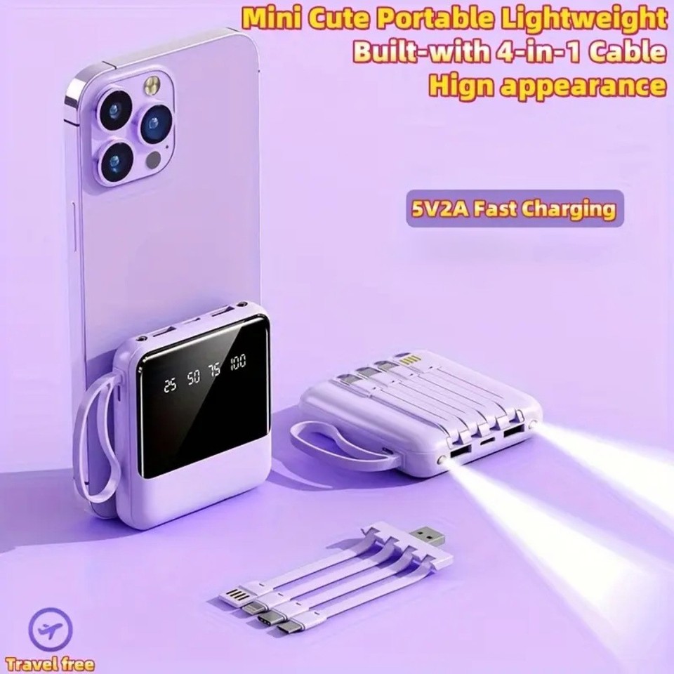 Portable 30000Mah Emergency Power Supply For Outdoor Travel, Spare Battery Pack