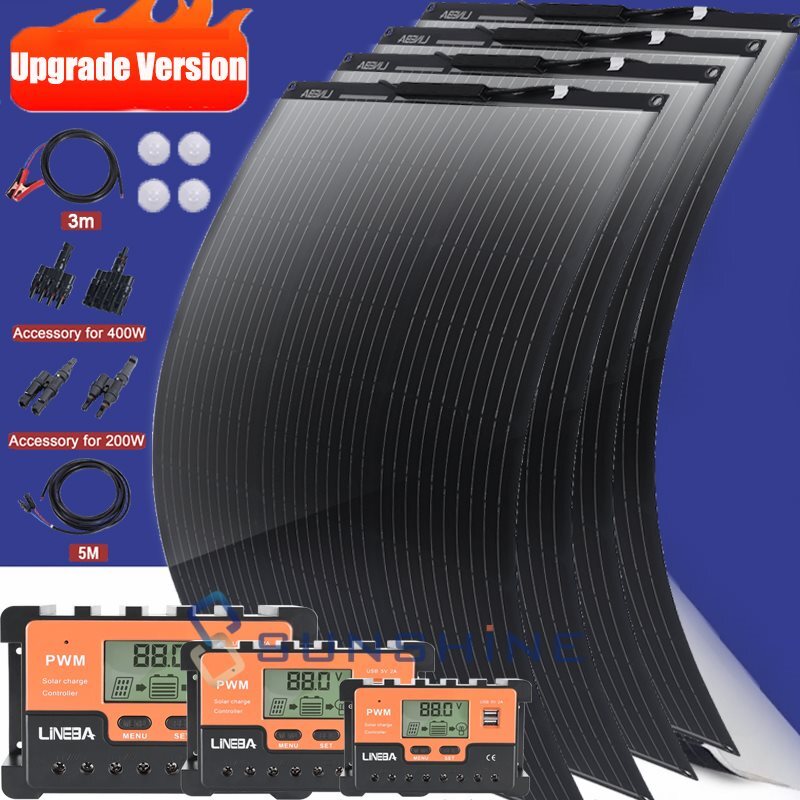 400W Solar Panel Kit 30A/60A/100A Battery Charger w/ Controller Caravan Boat RV