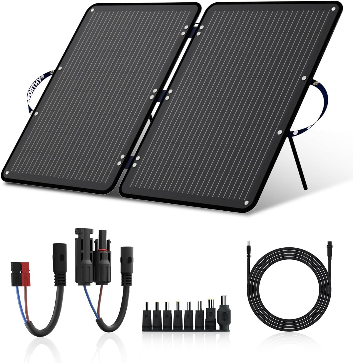 100W Portable Solar Panel for Power Station, 18V Foldable Solar Panel Charger Mo