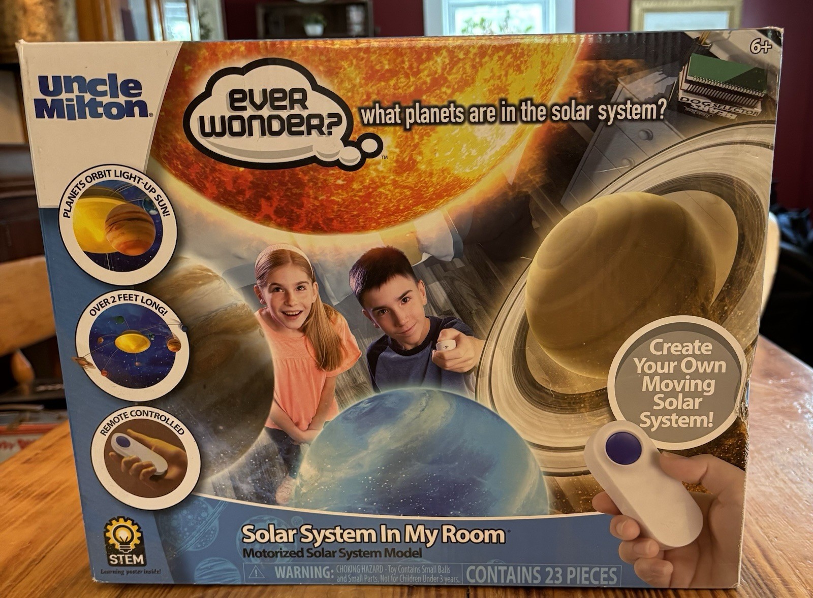 Uncle Milton Solar System in My Room Light-Up Motorized Solar System Model