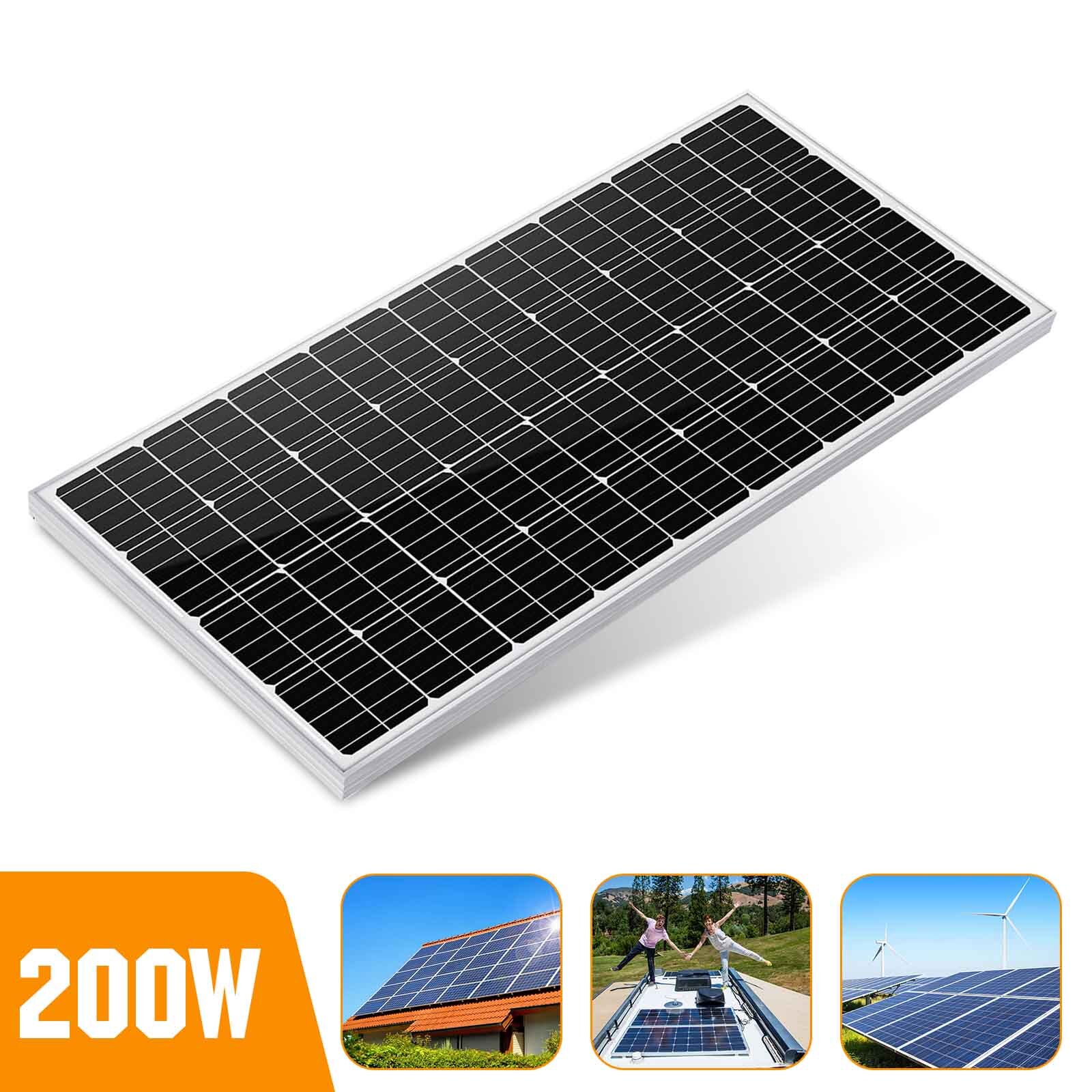 200W/1200W Solar Panel 12V Mono PV Module Power Charger RV Marine Farm Battery