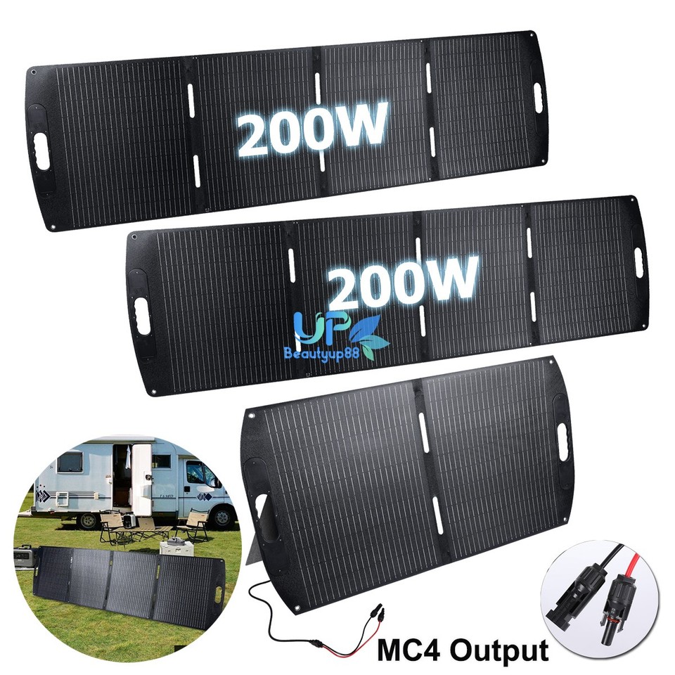 100W 200W 400W Foldable Portable Solar Panel Kit Off-Grid for Home Power RV Camp