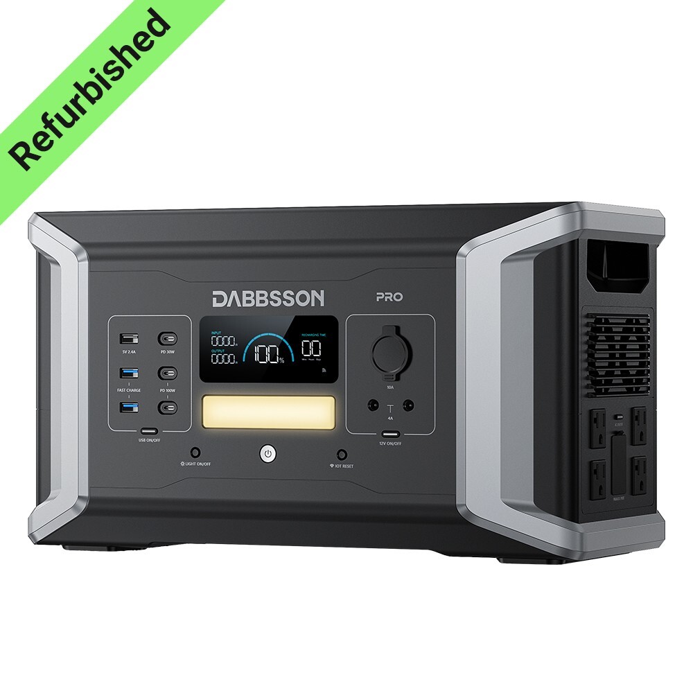 Dabbsson Portable Power Station 2000W 1024Wh Solar Generator Camping Emergency