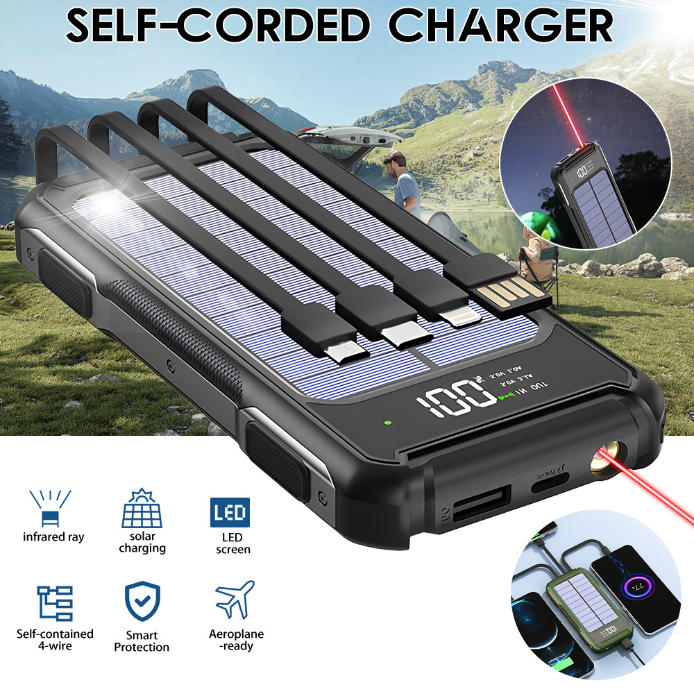 40000MAH Cargador Solar/USB Portatil Universal Para Celulares Bateria De Celular