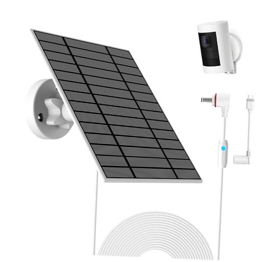 6W Solar Panel Compatible with Ring Spotlight Cam Plus/Pro and ring solar panel