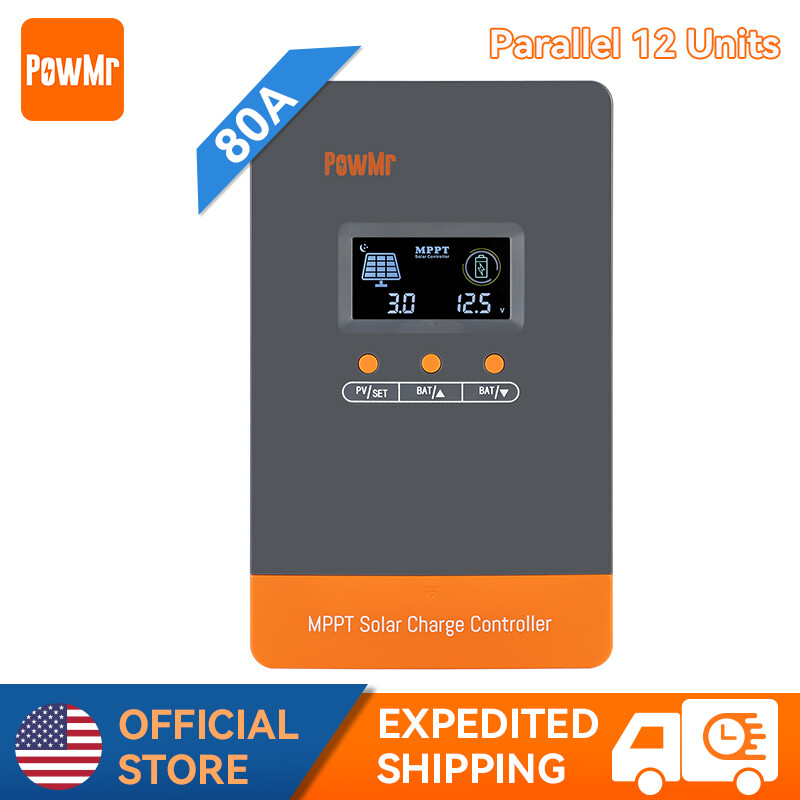 80A MPPT Solar Panel Charger Controller 12V/24V/36V/48V Auto PV 160V Parallel 12