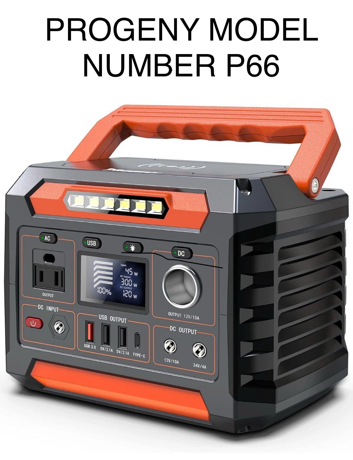 300W Portable Power Station, 299Wh/80818mAh Solar Generator, Regulated DC Output