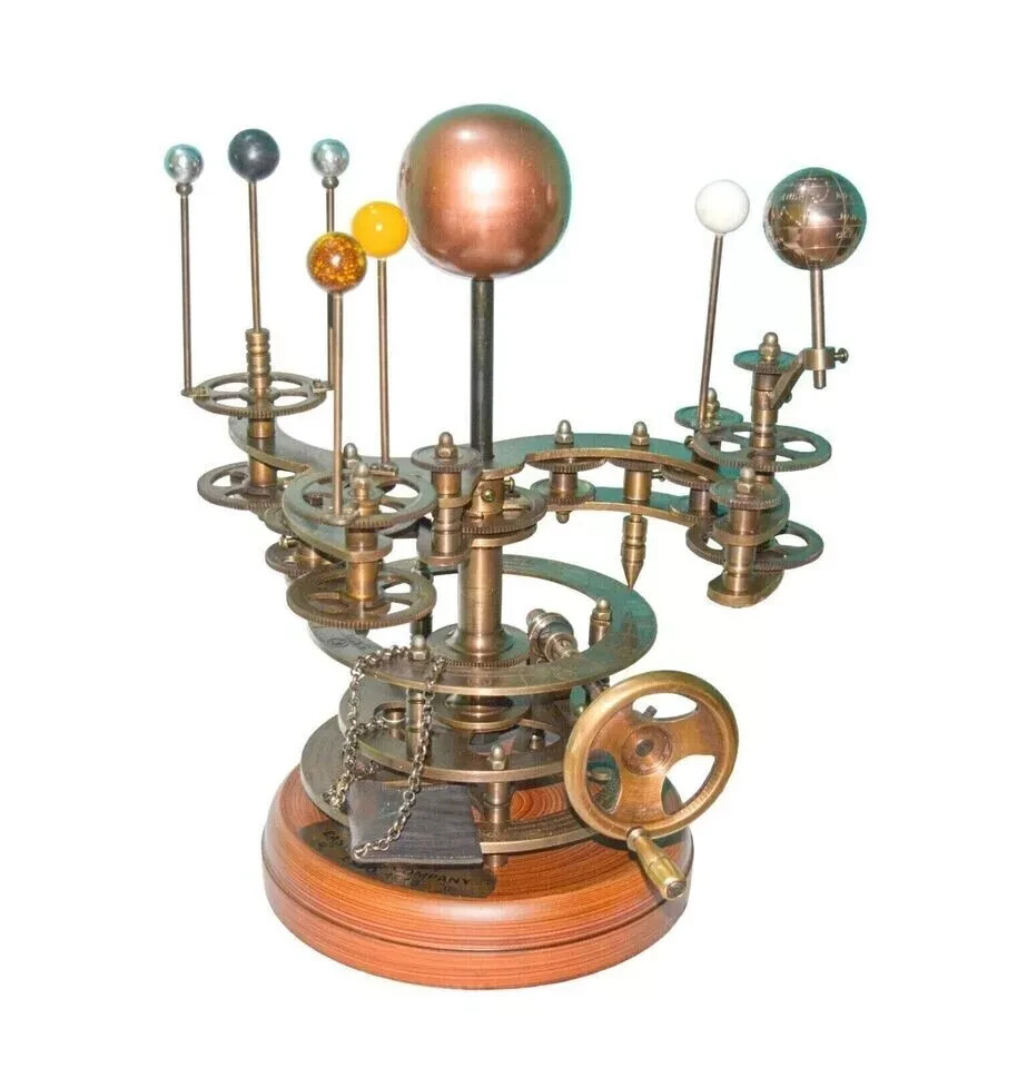 Brass Orrery Solar System Sun~Earth~Moon Motion Scientific Research Mode Gift