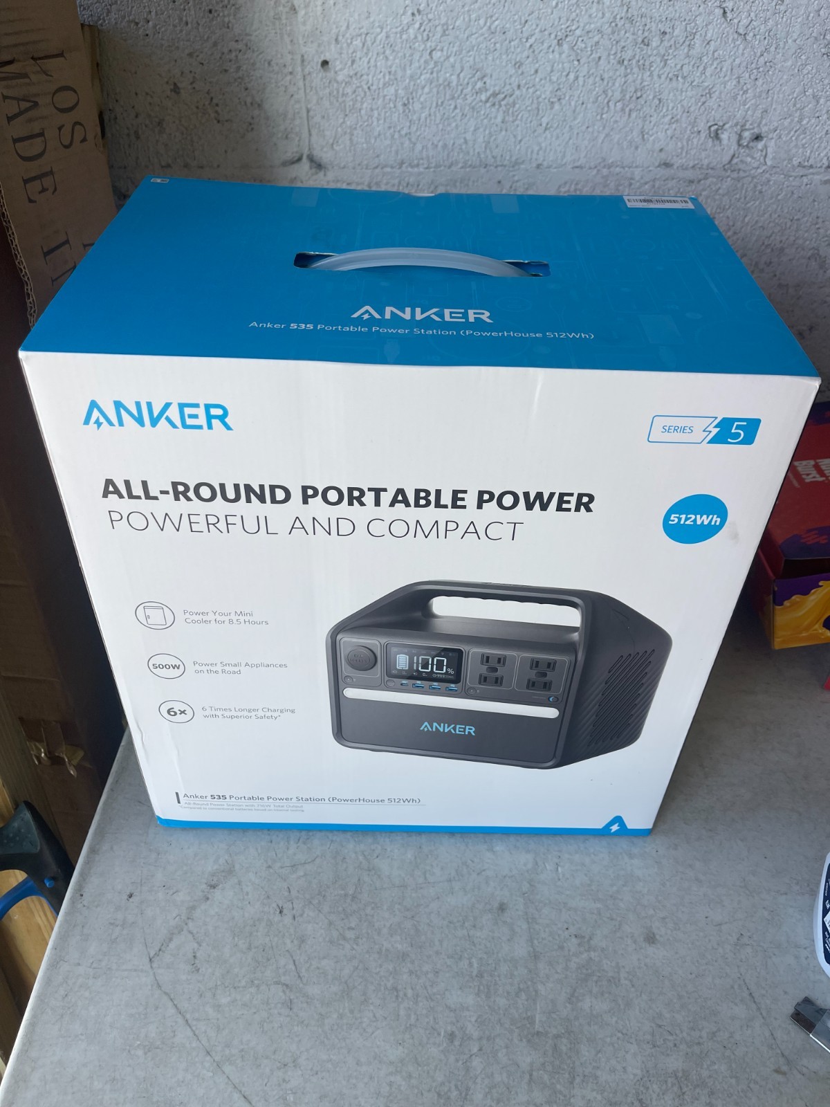 Anker 535 Portable Power Station 512Wh Outdoor Solar Generator 500W 9Port Charge
