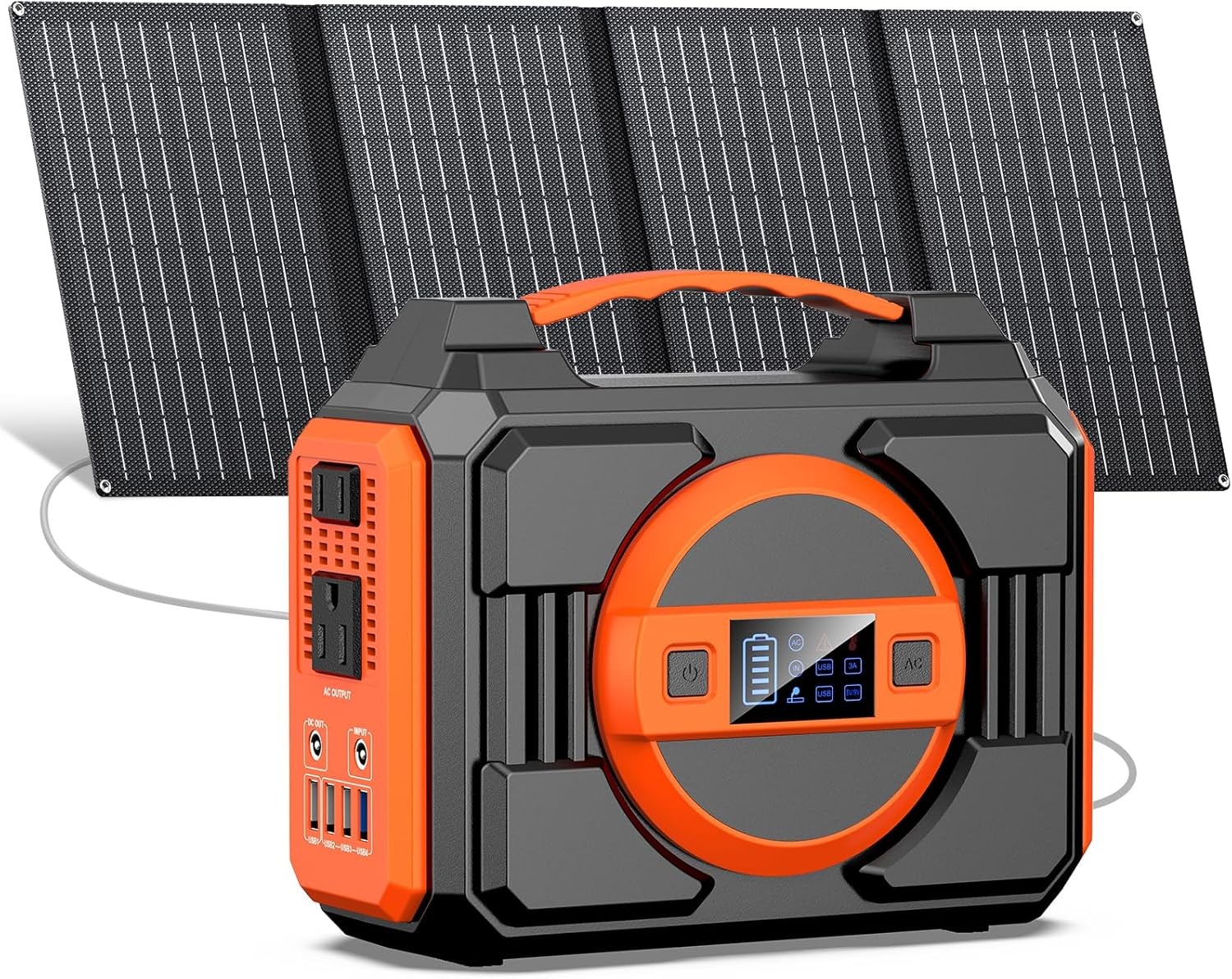 Solar Powered Generator 300W Rated, Portable Solar Generator Power Station with