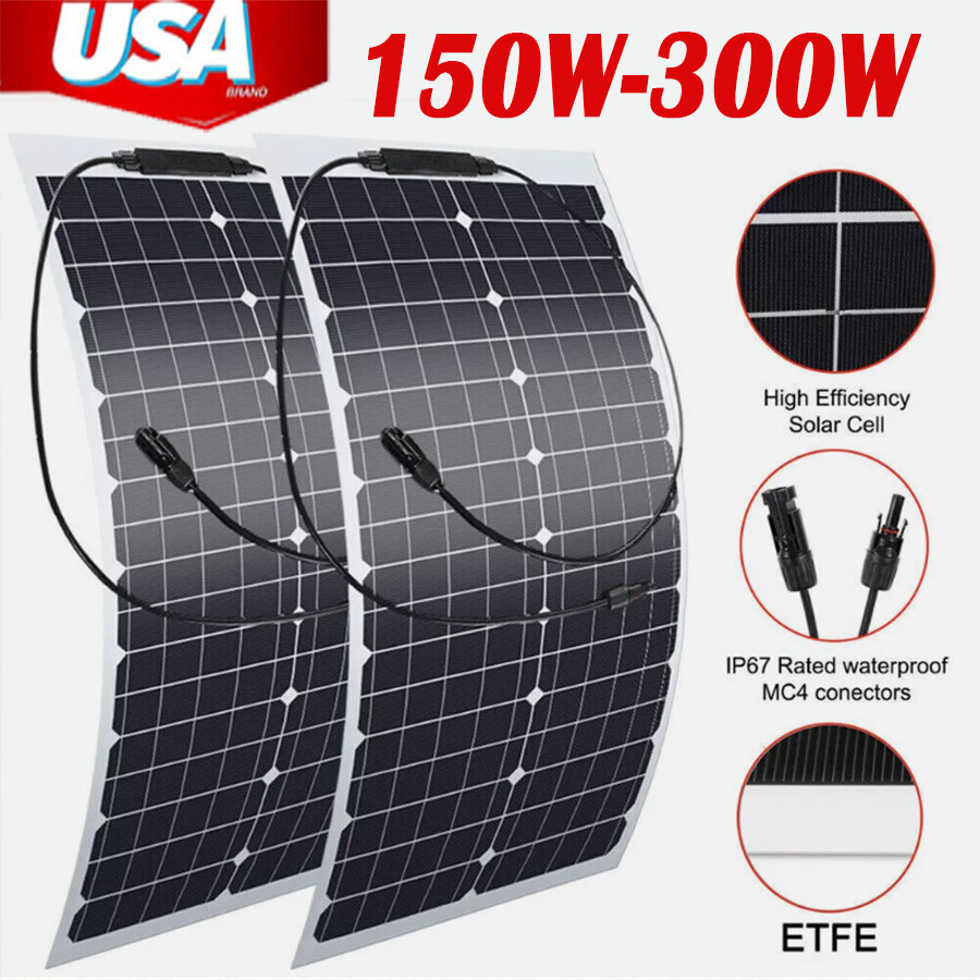 300W solar panel kit with controller for camper / Home / boat 150 watt charger