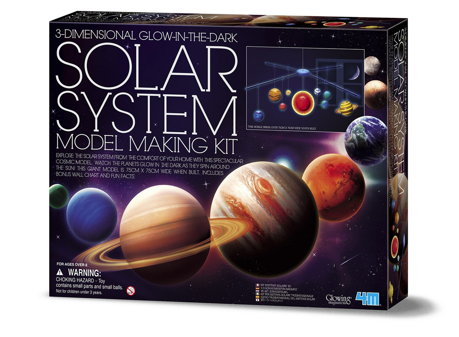 4M 3D Glow-in-the-Dark Solar System Model Making Science Kit – STEM