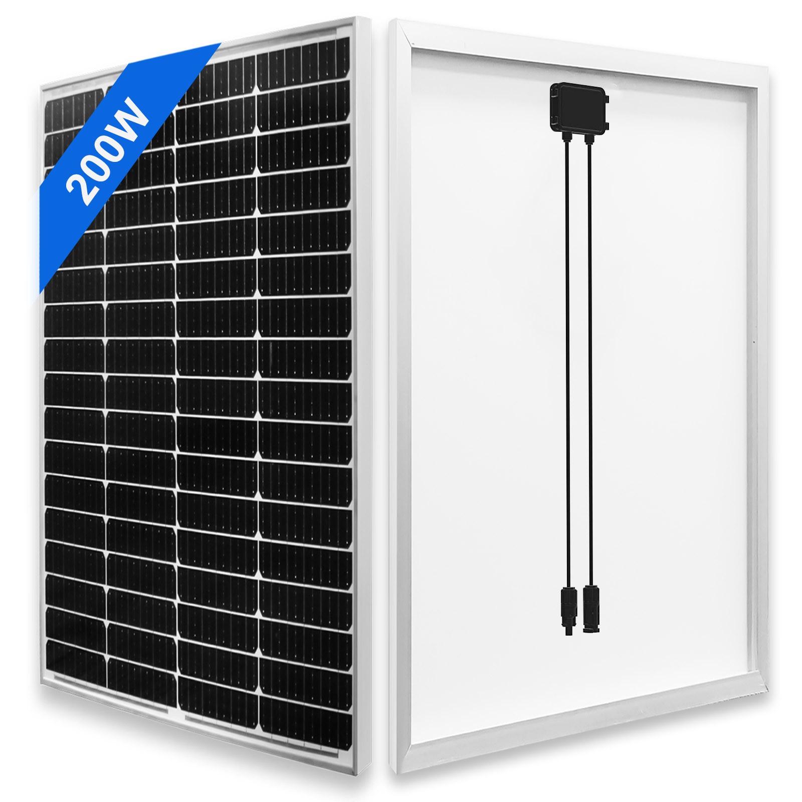 200W 12V Solar Panel Mono PV Module Charger Off Grid Charging for Boat RV Home