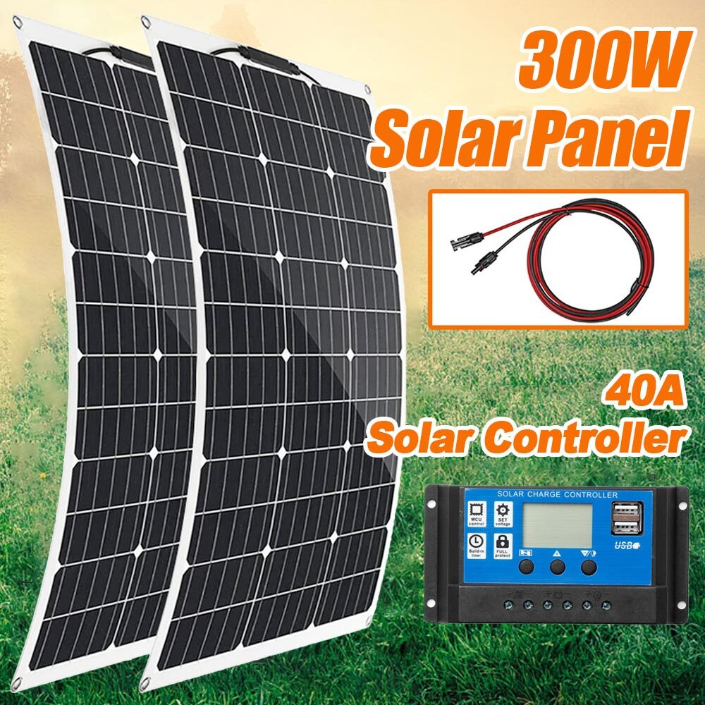 300W Bifacial Mono Solar Panel 12V High Efficiency Solar Panel PV for Sunshed