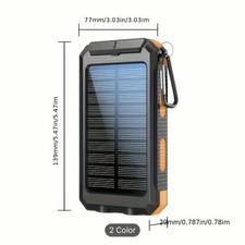 ARINTA  Solar Power Bank Qi Portable Charger 10000mah External Battery