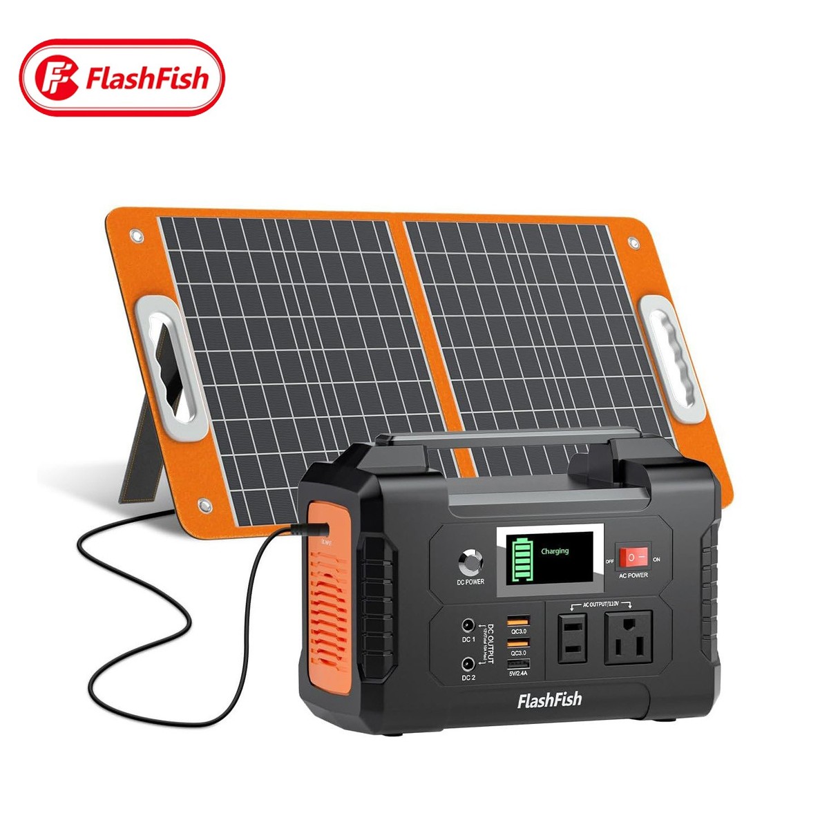 Solar Panels Kit Flashfish 200W 151Wh Portable Power Station W/wo 60W Solarpanel