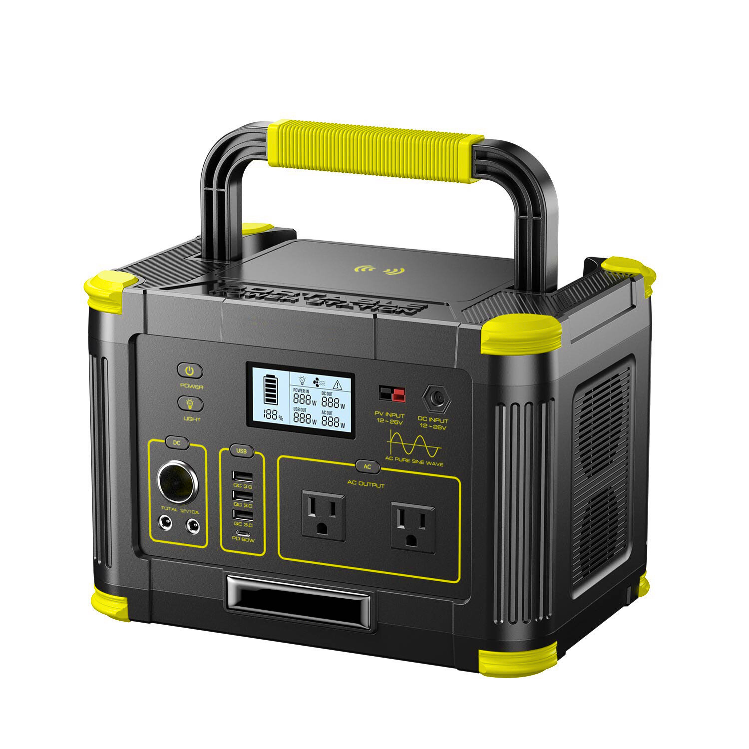 General Power 500W Portable Power Station designed for outdoors and emergencies