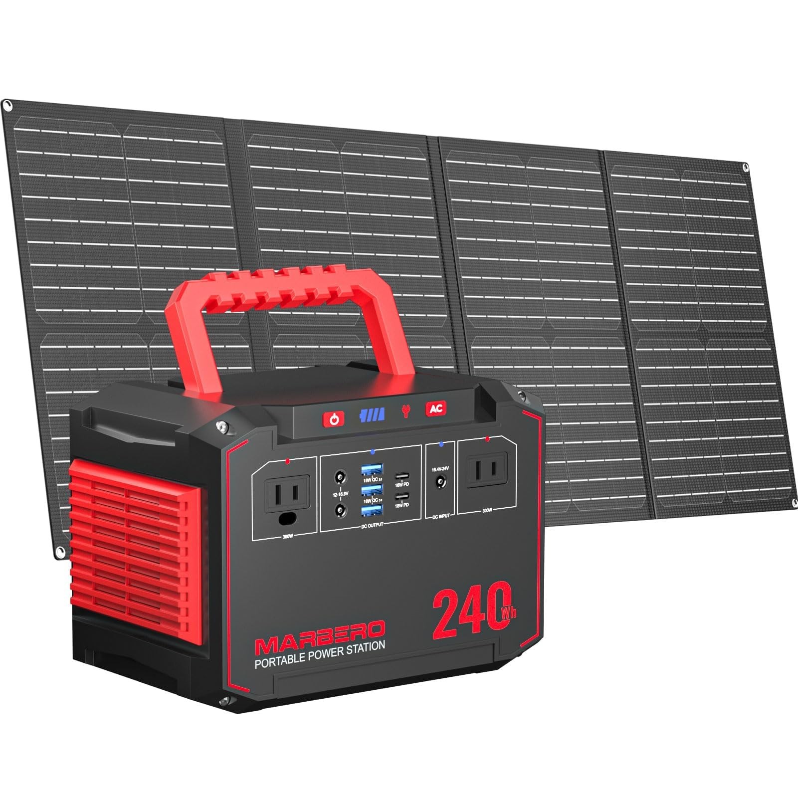 Portable Solar Generator with Panel for Emergency Power