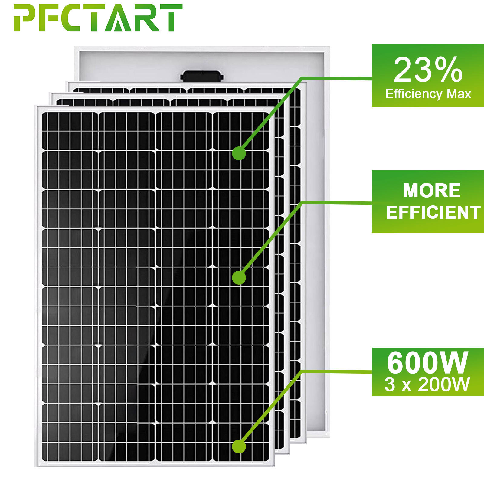 600W 12V Solar Panel High Efficiency Monocrystalline for RV Caravan Camping Boat