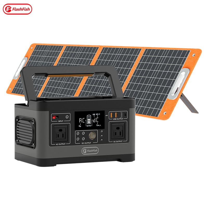 Flashfish P63 Solar Generator Portable 500w 520wh Optional With 100w Solarpanel