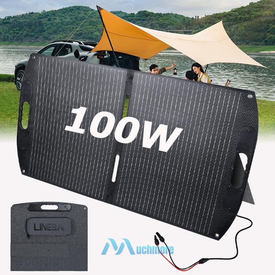 Portable Foldable 100W Solar Panel Kit 23% Efficiency for RV Power Station, IP68