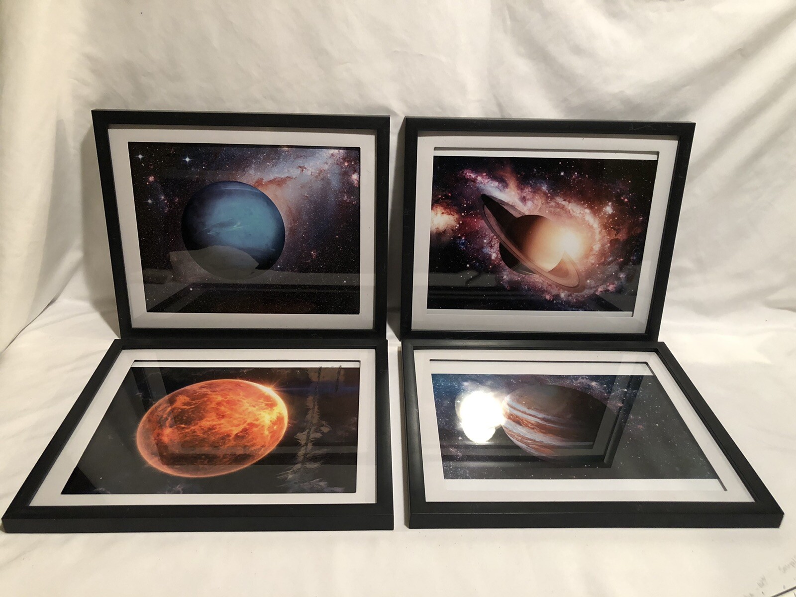 Our Solar System’s 8 Planets-Framed Photo Art Print Set (Qty.8)