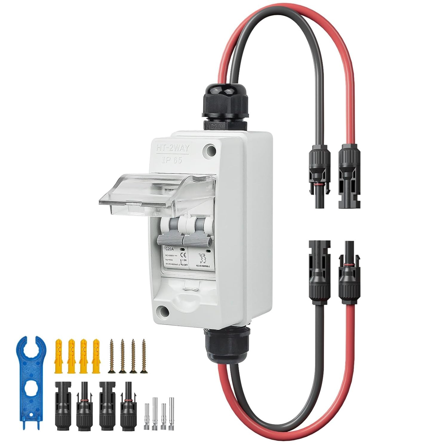 Solar Panel Disconnect Switch 1000V 20A PV Disconnect Switch Outdoor Miniature