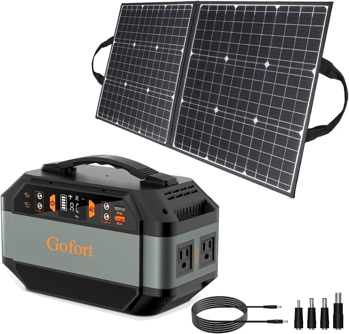 GOFORT 330W Portable Power Station;  299Wh Solar Generator Backup Power Compatib