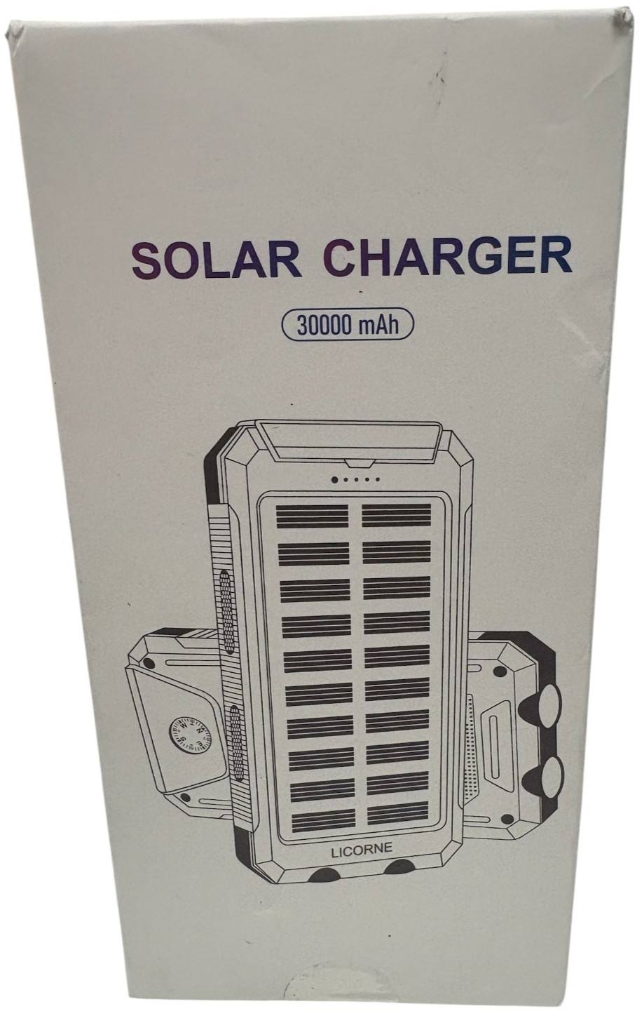 LICORNE Solar Power Bank – 30000 mAh (LJJ-S023) 2 USB Outport & Powerful light