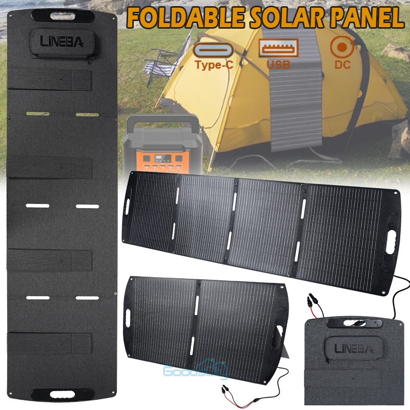 Solar Panel 100W 200W Portable Solar Charger Foldable for RV Camping Home IP65